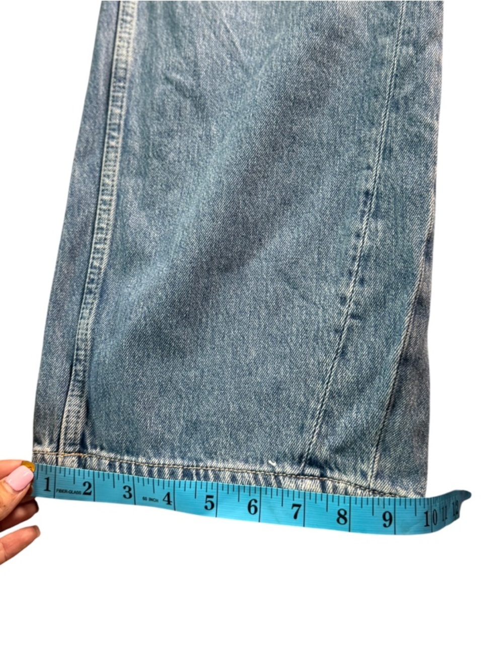 Free People We The Free Barrel Jeans Size 28 High Rise  Wide Leg Light Wash NWOT - Picture 5 of 15